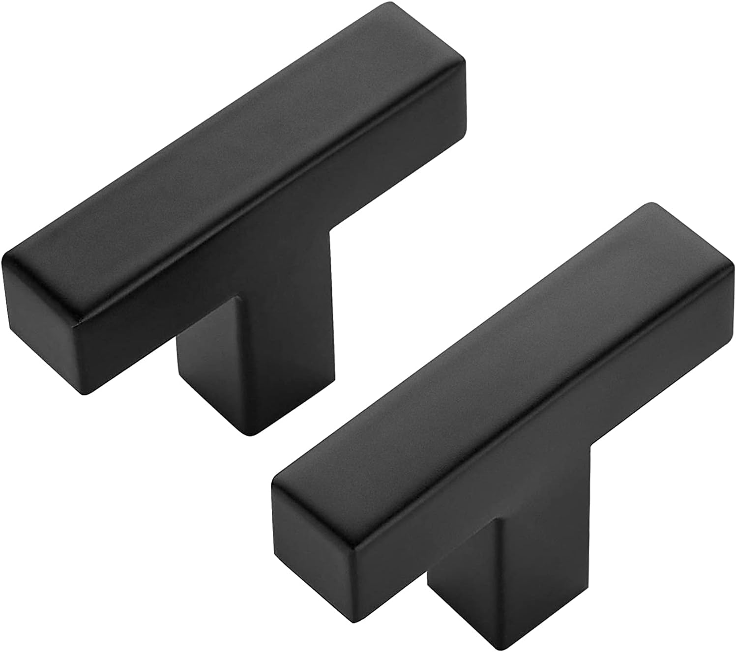 Ravinte 2" Matte Black Square Knob