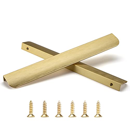 Satanga Edge Finger Pulls (Brushed Brass)