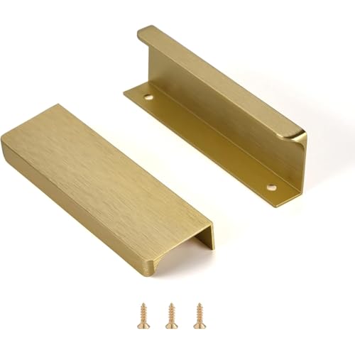 Satanga Edge Finger Tab Pull (Brushed Brass)