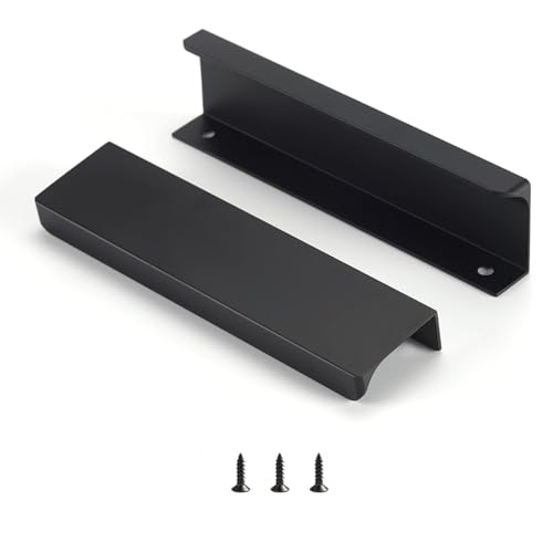 Satanga Edge Black Finger Pull (Matte Black, 5")