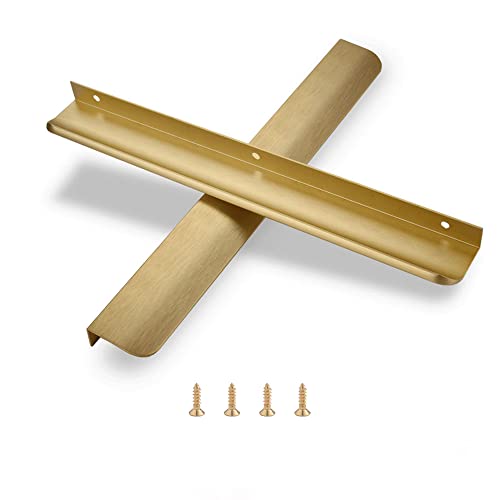 Edge Finger Pull Long Handle (Brushed Brass)
