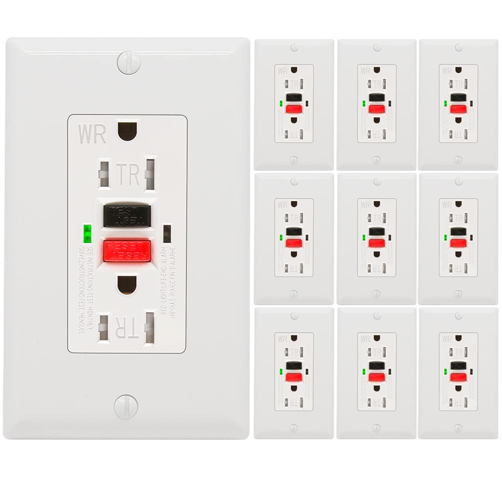 POWAWINI GFCI Outlet 15 Amp (10 Pack)