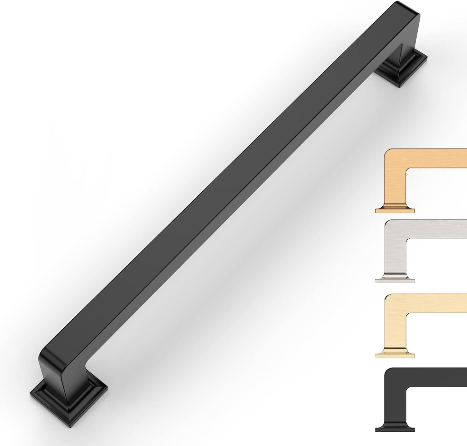 10 Pack 7.5 Inch Matte Black Cabinet Pulls - Kitchen & Dresser Handles