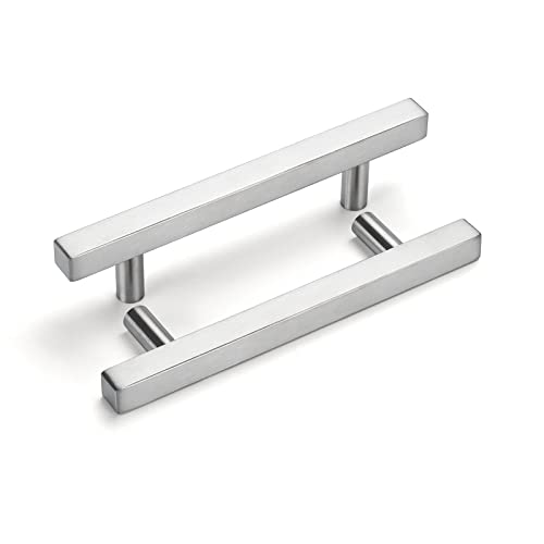 goldenwarm 100 Pack Brushed Nickel Cabinet Pulls 3-3/4in Kitchen Cabinet Handles Stain Steel Drawer Hardware for Kitchen and Bathroom Handles, 3-3/4in Overall Drawer Pull
