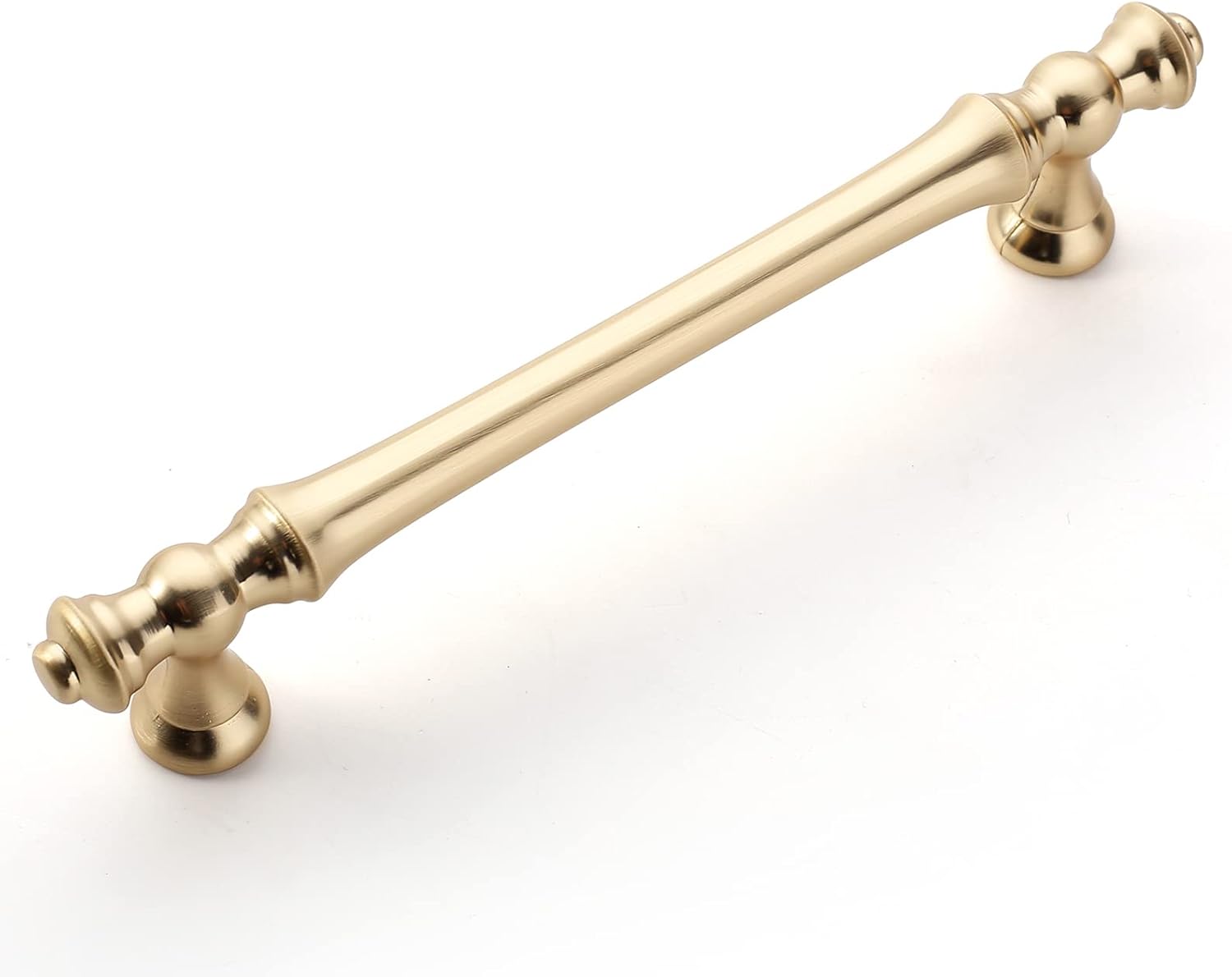 Amerdeco 10 Pack Brushed Brass Cabinet Pulls 5 Inch(128mm) Hole Center Cabinet Hardware Gold Kitchen Cabinet Handles for Bathroom Drawer Pulls Dresser Pulls ZH0014......