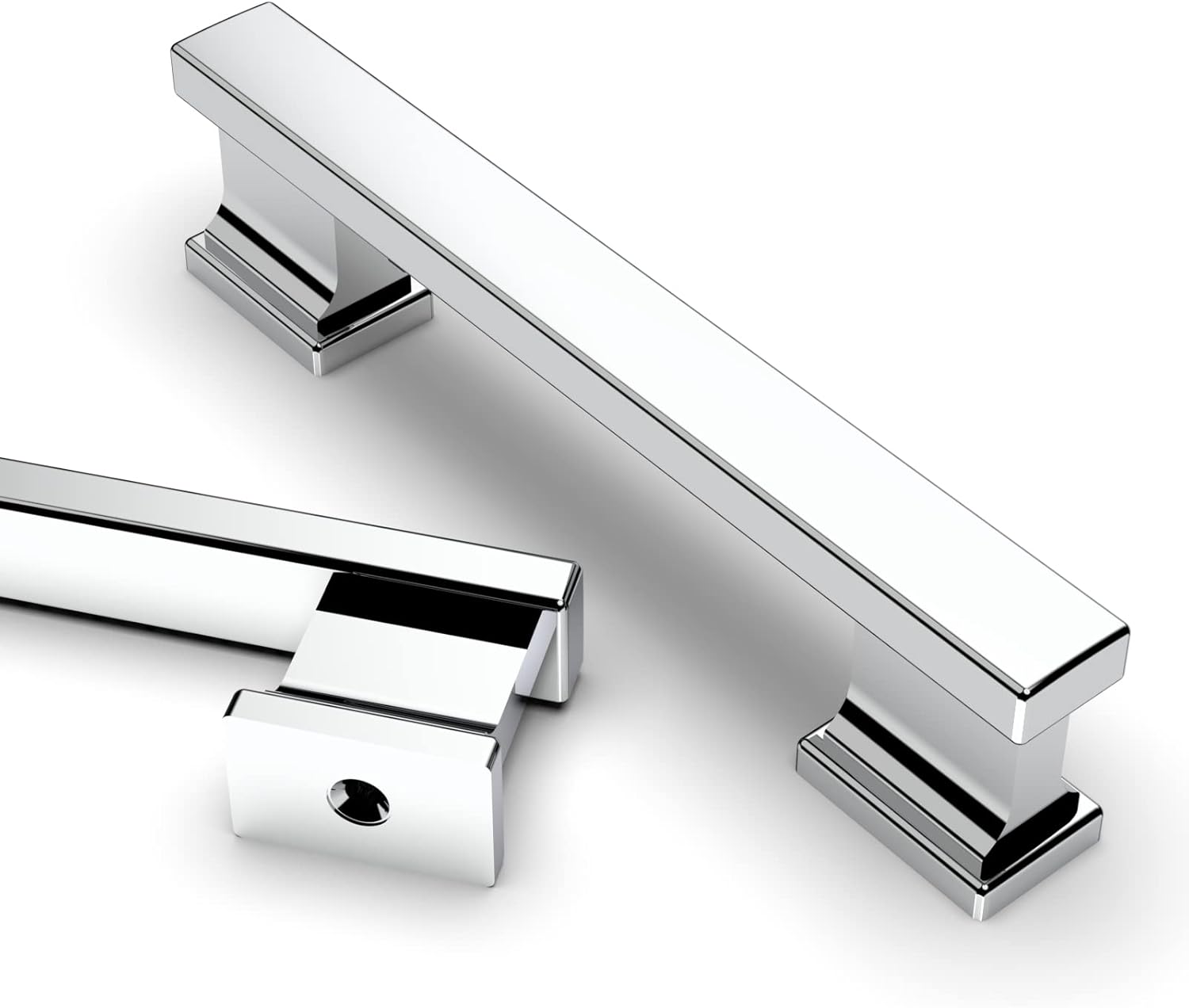 Asidrama 10 Pack 3.75 Inch(96mm) Polished Chrome Kitchen Cabinet Handles, Cabinet Pulls Kitchen Cabinet Hardware for Cupboard Drawer Pulls