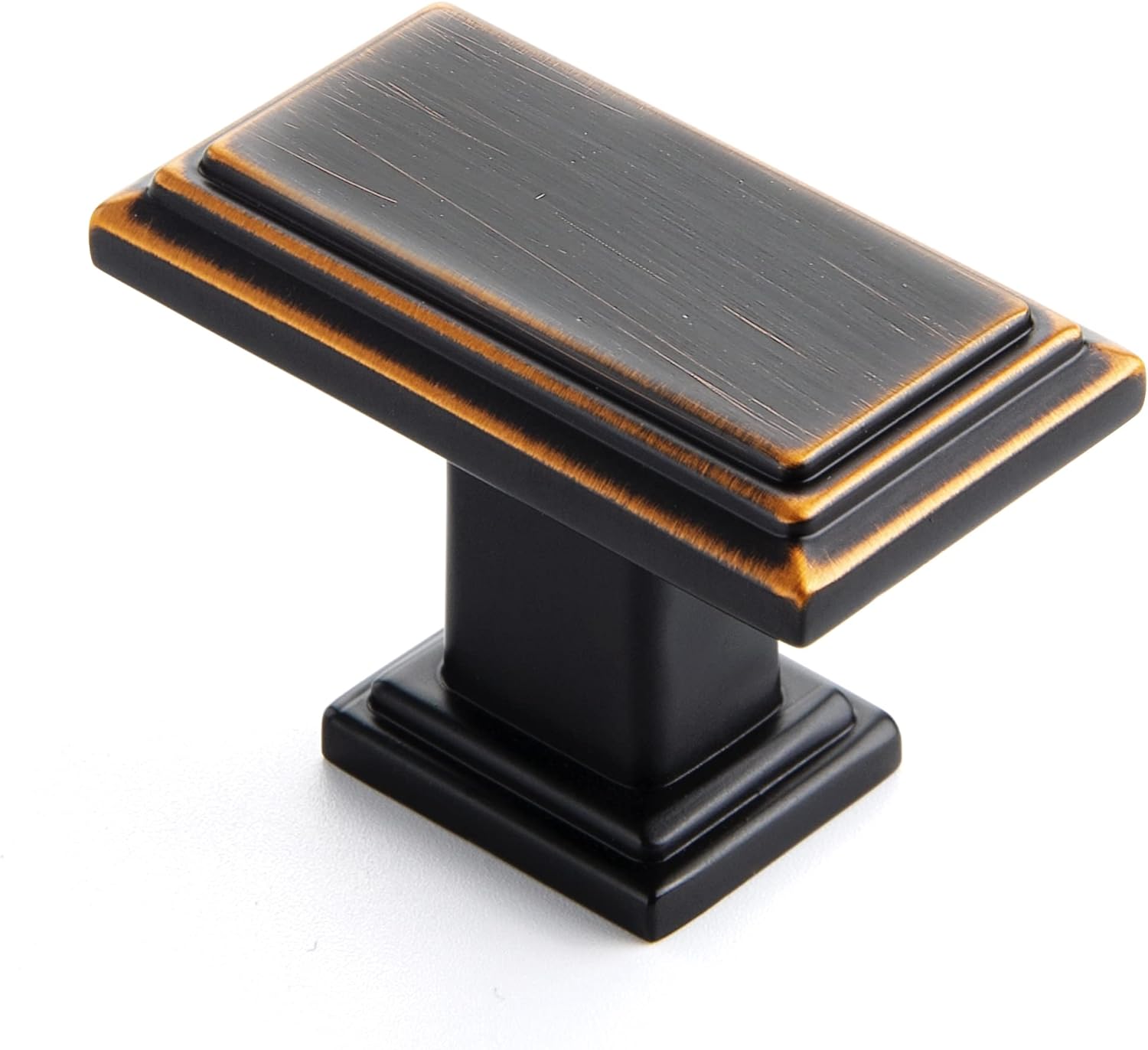 Ravinte Oil Rubbed Bronze Cabinet Knobs 25 Pack for Drawers and Closet Doors - Rectangular Kitchen Drawer Pulls