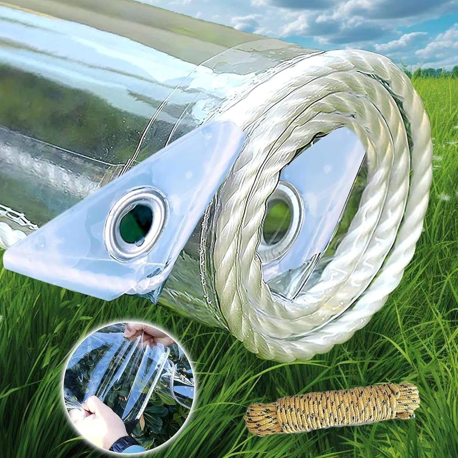 Clear Tarps Heavy Duty Waterproof 8x20ft
