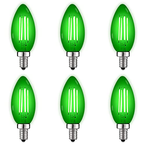 LUXRITE E12 LED Filament Green