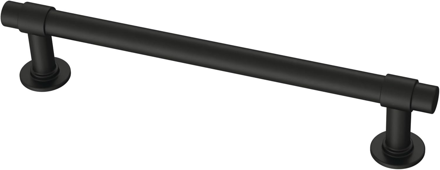 Franklin Brass Francisco (5-Pack) Cabinet Handles 5-1/16" Hole Center Pulls | Matte Black Hardware Kitchen Door, Drawers, Dressers, Furniture P29618Z-FB-B1