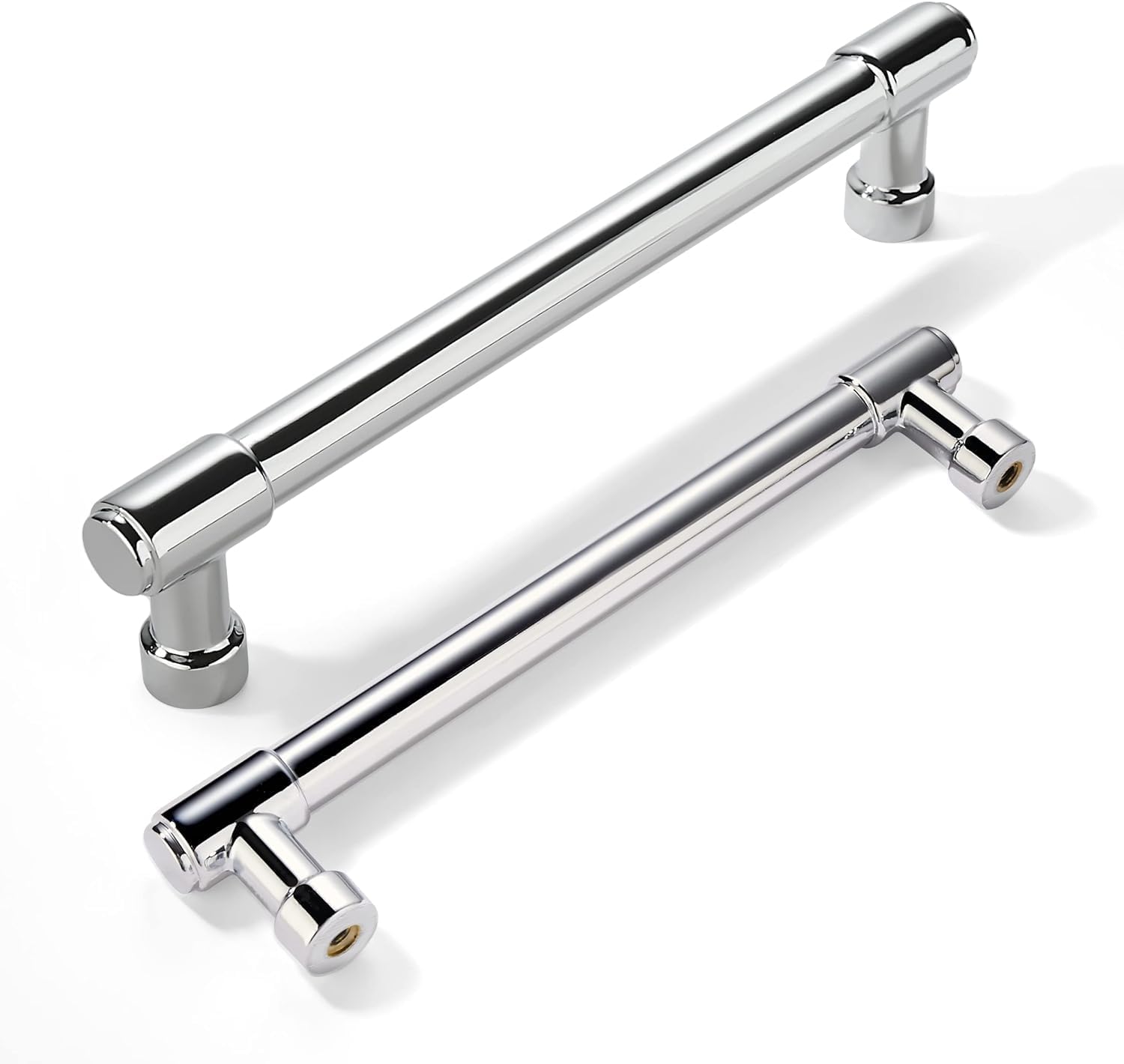 khtumeware Polished Chrome Cabinet Pulls - Center to Center 4" (Approx. 102MM) - Pack of 10 - Kitchen Handles for Cabinets Cupboard Handles Drawer Pulls.