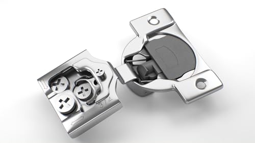 Berta 60-Pack, 3/4 inch Overlay Soft Closing Face Frame Cabinet Hinges, 105 Degree 6-Ways 3-Cam Adjustment Concealed Hinges with Screws (3/4 in. Overlay, 60 Pieces)