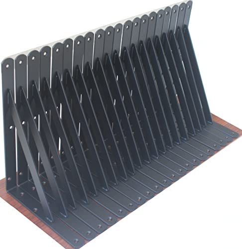 20 Pack L12 x H 8" Black Heavy Duty Shelf Brackets