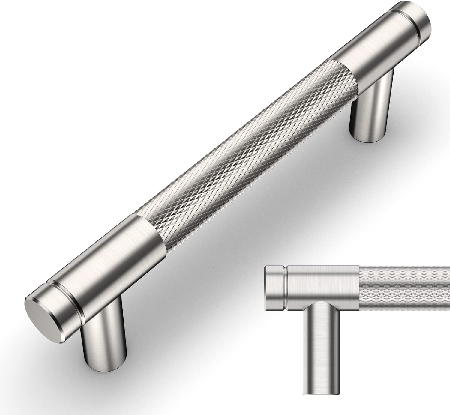 Amerdeco 3.75" Satin Nickel Knurled