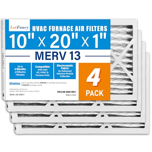LotFancy 10x20x1 MERV 13 (4-Pack)