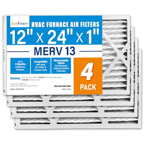 LotFancy 12x24x1 MERV 13 (4-Pack)