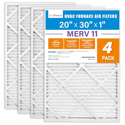 LotFancy 20x30x1 MERV 11 (4-Pack)