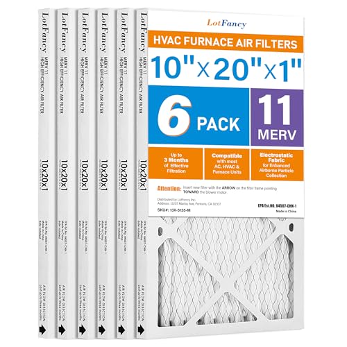 LotFancy 10x20x1 MERV 11 (6-Pack)