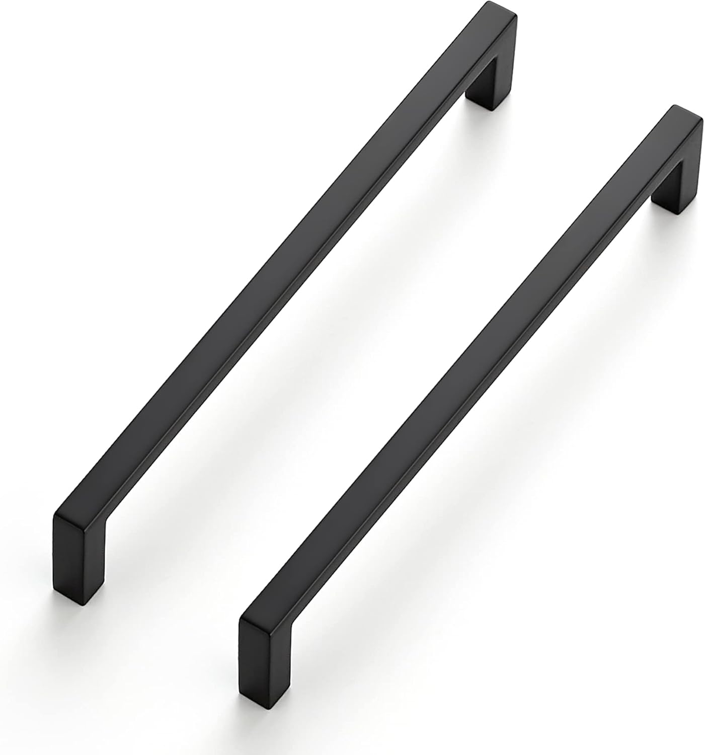 Ravinte 25 Pack Matte Black Cabinet Pulls, 6-1/4 Inch (160mm) Hole Center Slim Kitchen Handles, Square Drawer Pulls for Cabinets & Cupboards, Hardware