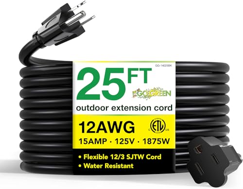 Go Green Power (GG-14025BK) 25 ft