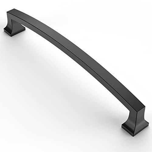 Asidrama 10 Pack 7 Inch(177mm) Hole Centers Kitchen Cabinet Handles, Matte Black Cabinet Pulls Kitchen Cabinet Hardware for Cupboard Drawer Pulls