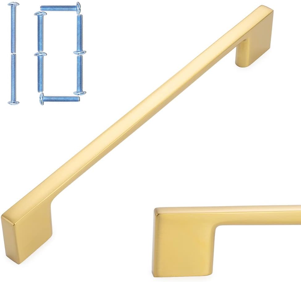 KOOFIZO 6-1/4 Inch Brushed Gold Bar Pull