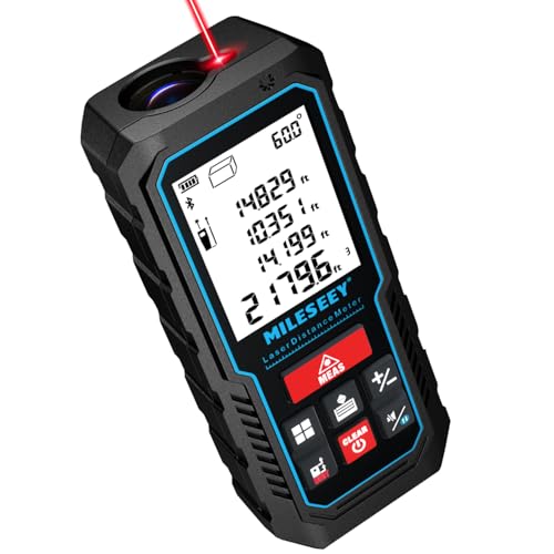 MILESEEY Laser Measurement Tool, 229Ft Laser Measure with Digital Angle Level, Laser Tape Measure with Phone App, Record Data and Make Your own Sketch Support Hand-Drawn Plan/Draw on Picture