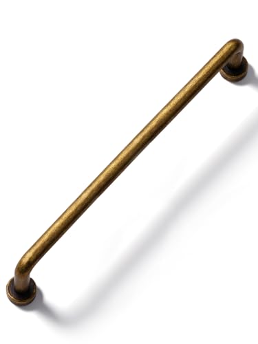 5 Pack Antique Brass Cabinet Bar Pulls 6.3" Hole Center Vintage Retro Drawer Handles Kitchen Cupboard Bathroom Dresser Cabinet Hardware