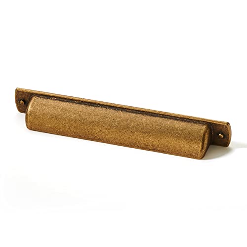 khtumeware 20 Pack 5" "(128mm) Vintage Drawer Pulls Antique Brass Cabinet Bin Cup Pulls Kitchen Hardware Aged Gold Bronze Cabinet Handles Drawer Handles Knobs.