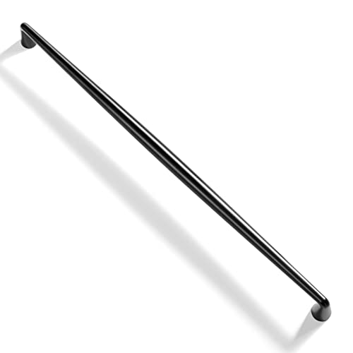 Goo-Ki Elegant Black Zinc Alloy Cabinet Handles - 10''(256mm) Hole Center Affordable Luxury Cabinet Pull Hardware for Bedroom, Kitchen, 6 Pack...