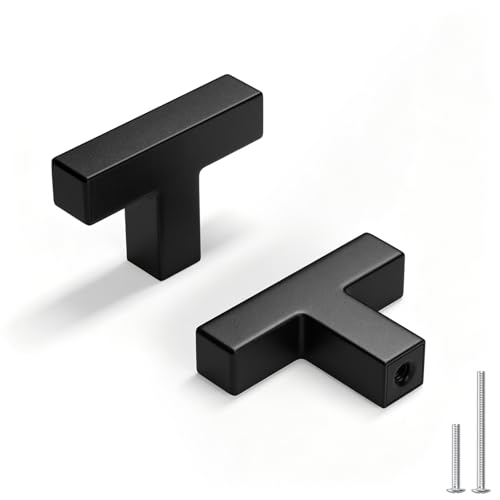 goldenwarm 25 Pack Black Cabinet Knobs