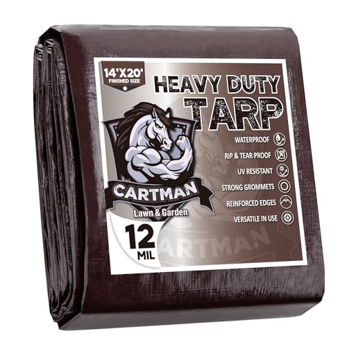CARTMAN 14x20 ft 12 Mil Brown Tarp