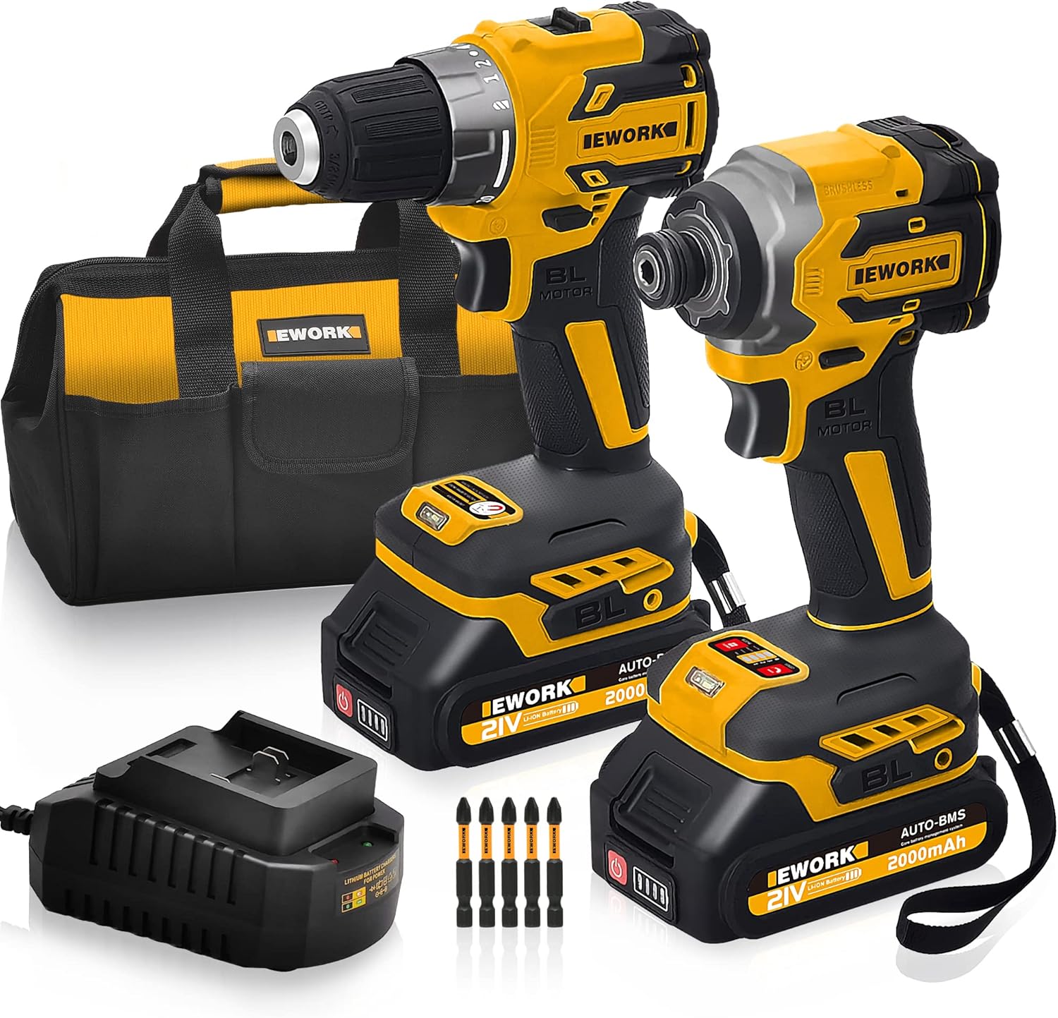 EWORK 21V Brushless Combo