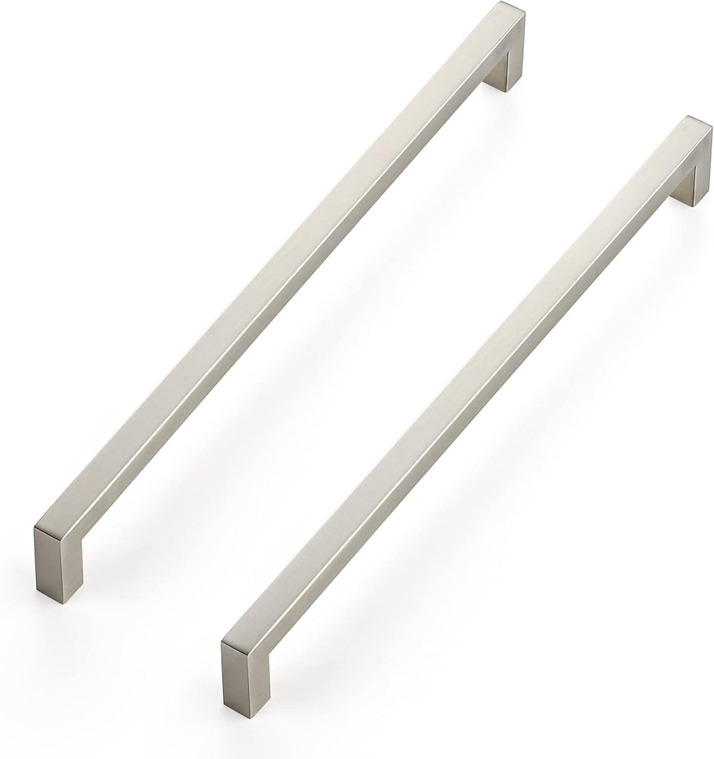 Ravinte 20 Pack 11-5/16 Inch Square Cabinet Handles - Brushed Nickel Stainless Steel Drawer Pulls for Kitchen Hardware