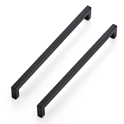 Ravinte 20 Pack 11-5/16 Inch Square Cabinet Handles Matte Black Pulls Drawer Hardware Kitchen Handles