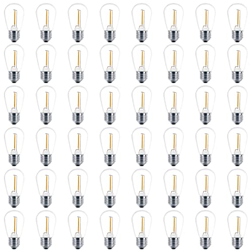 Meconard 48 Pack S14 LED String Light Bulbs