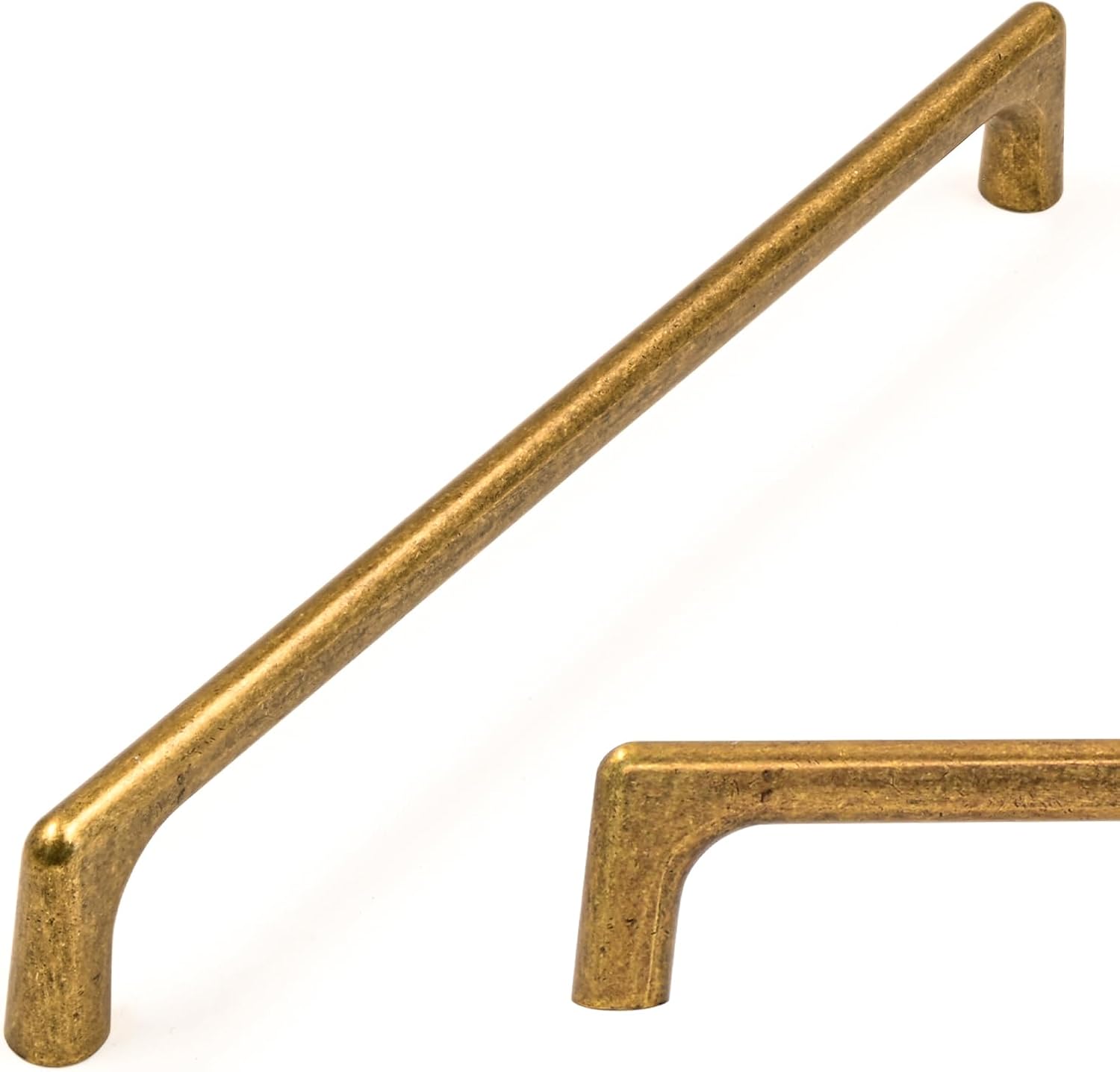 Amerdeco 10 Pack Antique Brass Cabinet Pulls 7.5 Inch(192MM) Hole Centers Kitchen Vintage Retro Cabinet Handles Hardware Kitchen Handles for Cabinets Cupboard Handles Drawer Pulls ZH0041