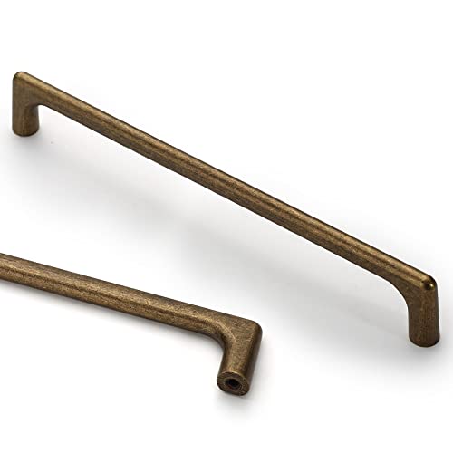 Asidrama 10 Pack 7.5 Inch(192mm) Antique Brass Cabinet Pulls Cabinet Handles Cupboard Handles Kitchen Cabinet Hardware for Cupboard Drawer Pulls