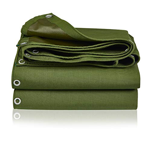 Tarp Canvas,Heavy Duty Waterproof for Outdoors, Truck, Water Resistant, UV Resistant Tarpaulin Cover for Car Boat Camping Firewood Woodpile(13 x 13 Feet)