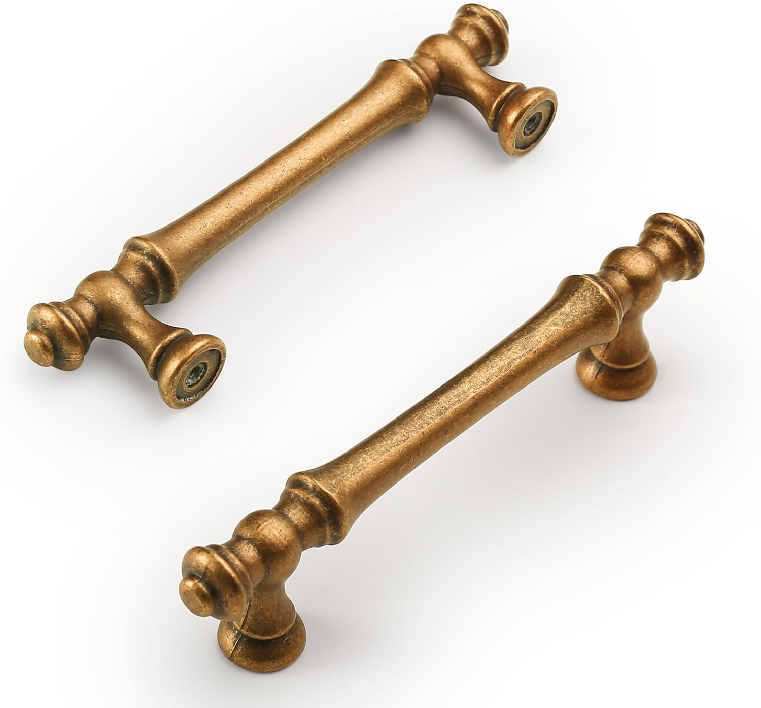 Amerdeco 10 Pack Antique Brass Cabinet Pulls