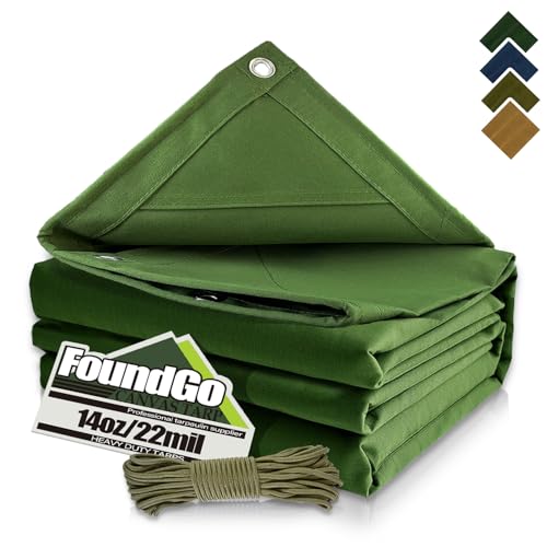 FoundGo Canvas Tarp 8x12ft