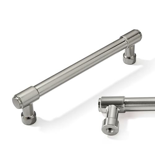 10 Pack 6 Inch Cabinet Handles - Nickeling Brushed Satin Finish