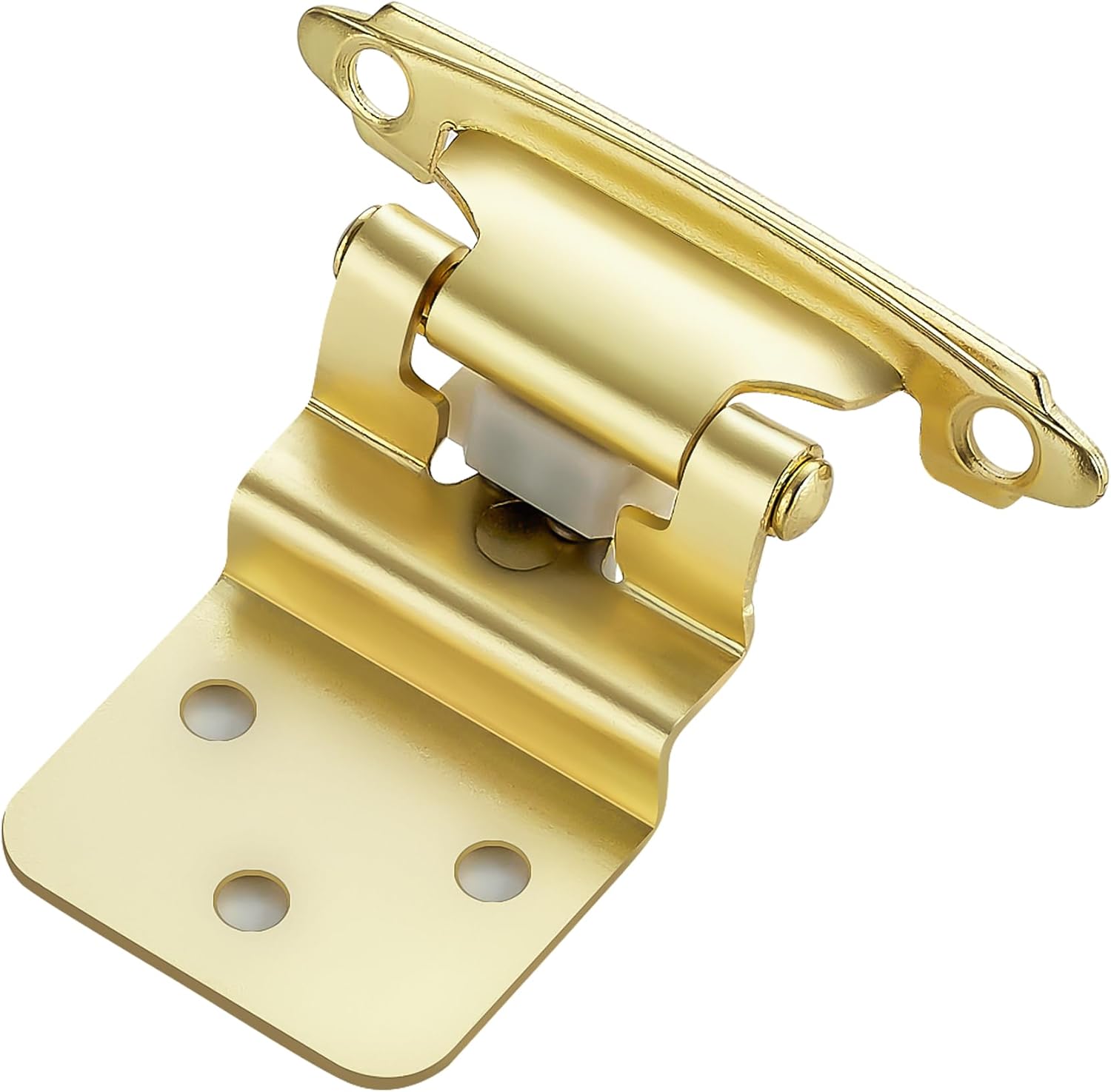 Ravinte 50 Packs (25 Pairs) 3/8" Inset Gold Cabinet Hinge,Self Closing Hinges for Kitchen/Bathroom/Furniture Cabinets & Doors,Decorative Cabinet Hardware Kitchen Cabinet Hinge with Door Bumper