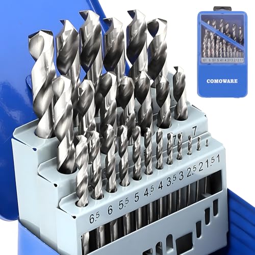 COMOWARE 25-Pc HSS Drill Bit Set
