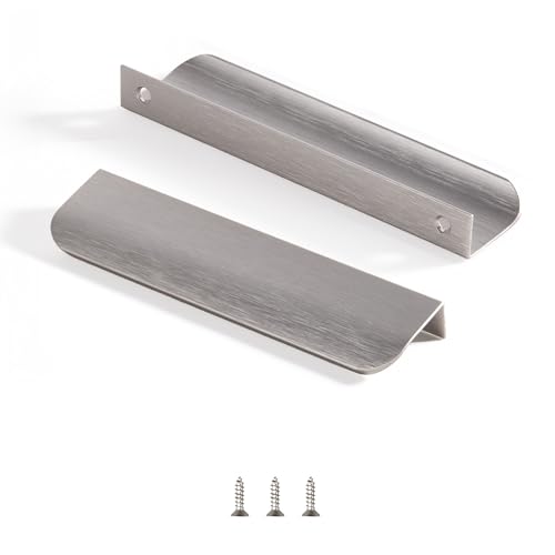 sunlithor Edge Finger Tab Pull 6" Brushed Nickel