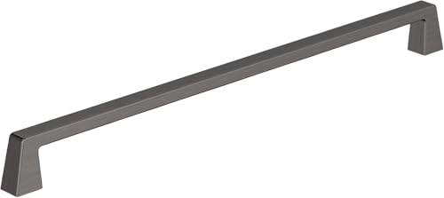 Amerock BP55284GM | Gunmetal Cabinet Pull | 12-5/8 in (320 mm) Center-to-Center Cabinet Handle | Blackrock | Drawer Pull | Kitchen Cabinet Handle | Furniture Hardware