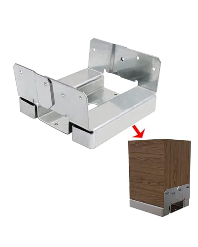 6 Pack 6x6 Post Base for True 5.5"x5.5" Wood Posts  Heavy-Duty Electro-Galvanized Brackets for Pergola, Deck, Fence  DIY Bolt-Down Anchors
