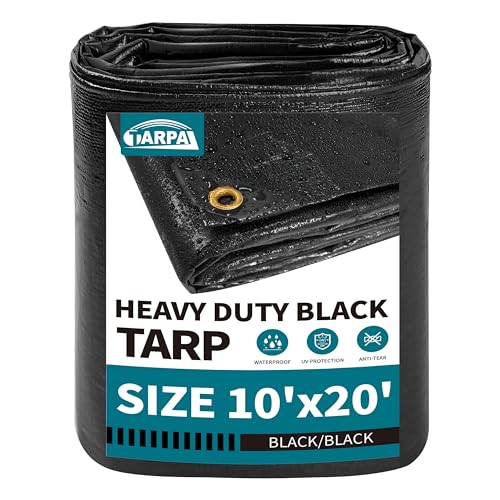 TARPAL 10x20ft 14mil Black Tarp
