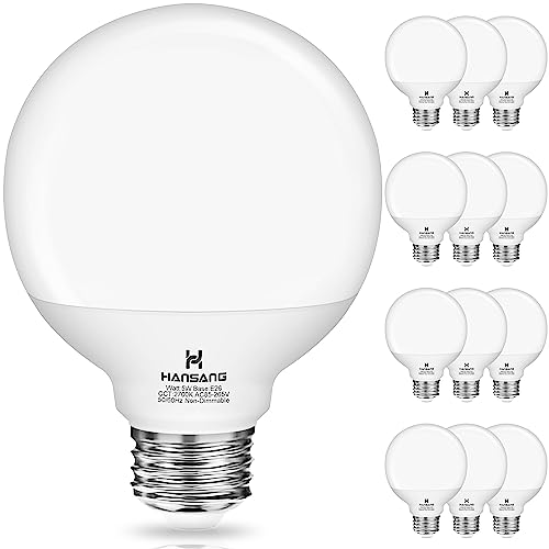 hansang 12 Pack 2700K G25 Globe Bulbs
