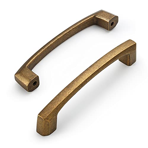 Amerdeco 10 Pack Antique Brass Cabinet Pulls